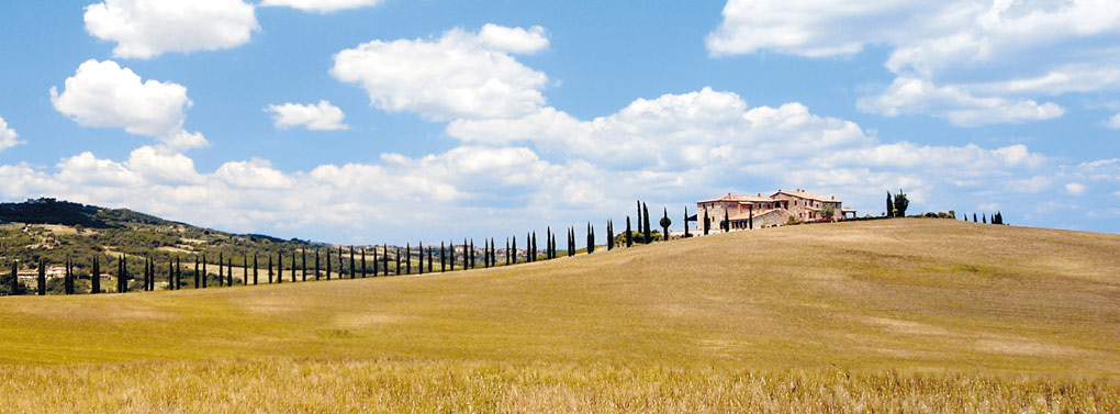 Maison et paysage Toscane